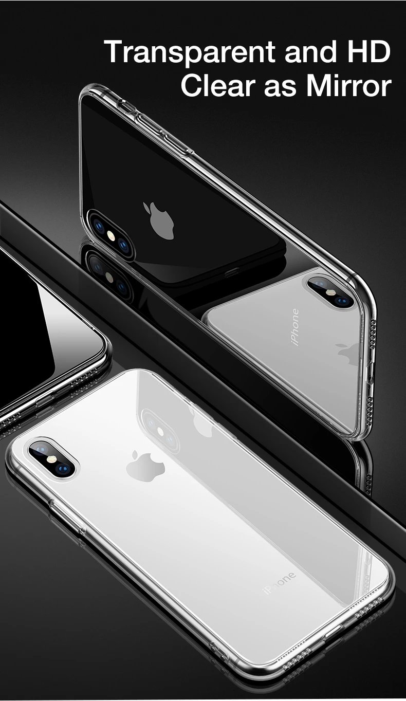 Чехол для телефона Cafele из закаленного стекла для iPhone XS MAX, стекло и края из ТПУ, прозрачный чехол для нового iPhone Xs/Xs Max