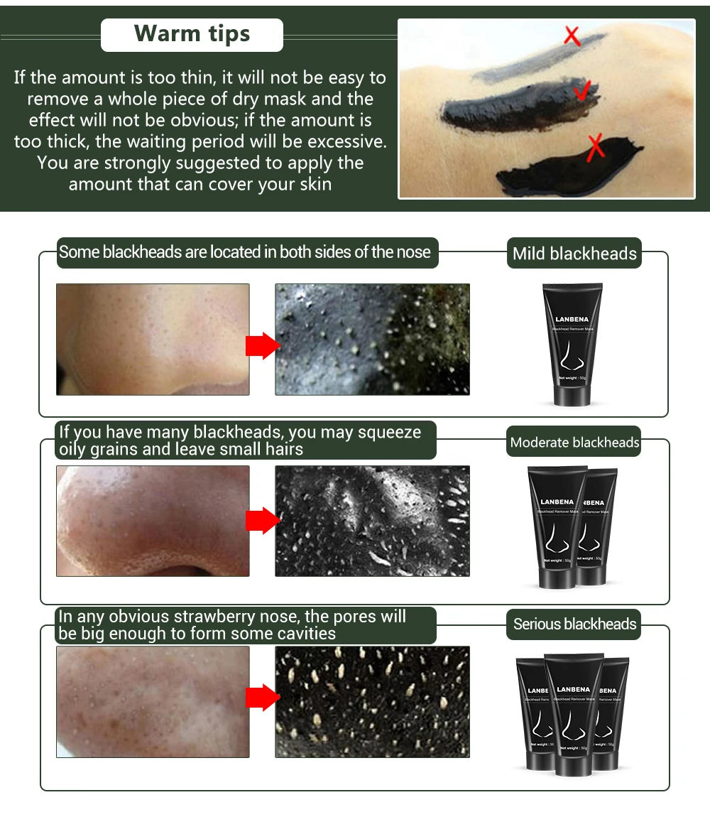 LANBENA, что обеспечивает глубокое очищение кожи удалить угри Remover маска blackhead акне маска для уменьшения пор улучшить грубой обработки кожи Уход за лицом