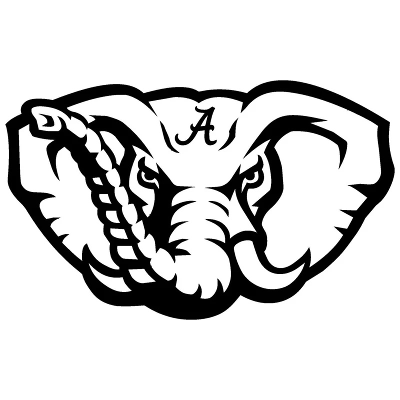 

17.1cm*10.5cm Alabama Crimson Vinyl Car Sticker Car Accessories Decal Black/Silver S3-5730