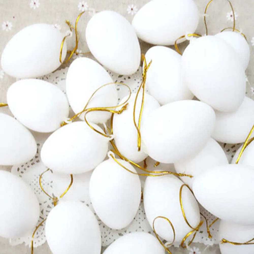 Toys for children Colorful 12pcs Mixed Color Easter Decoration For Home Kids Plastic Hanging Children DIY Painting Egg | Игрушки и хобби