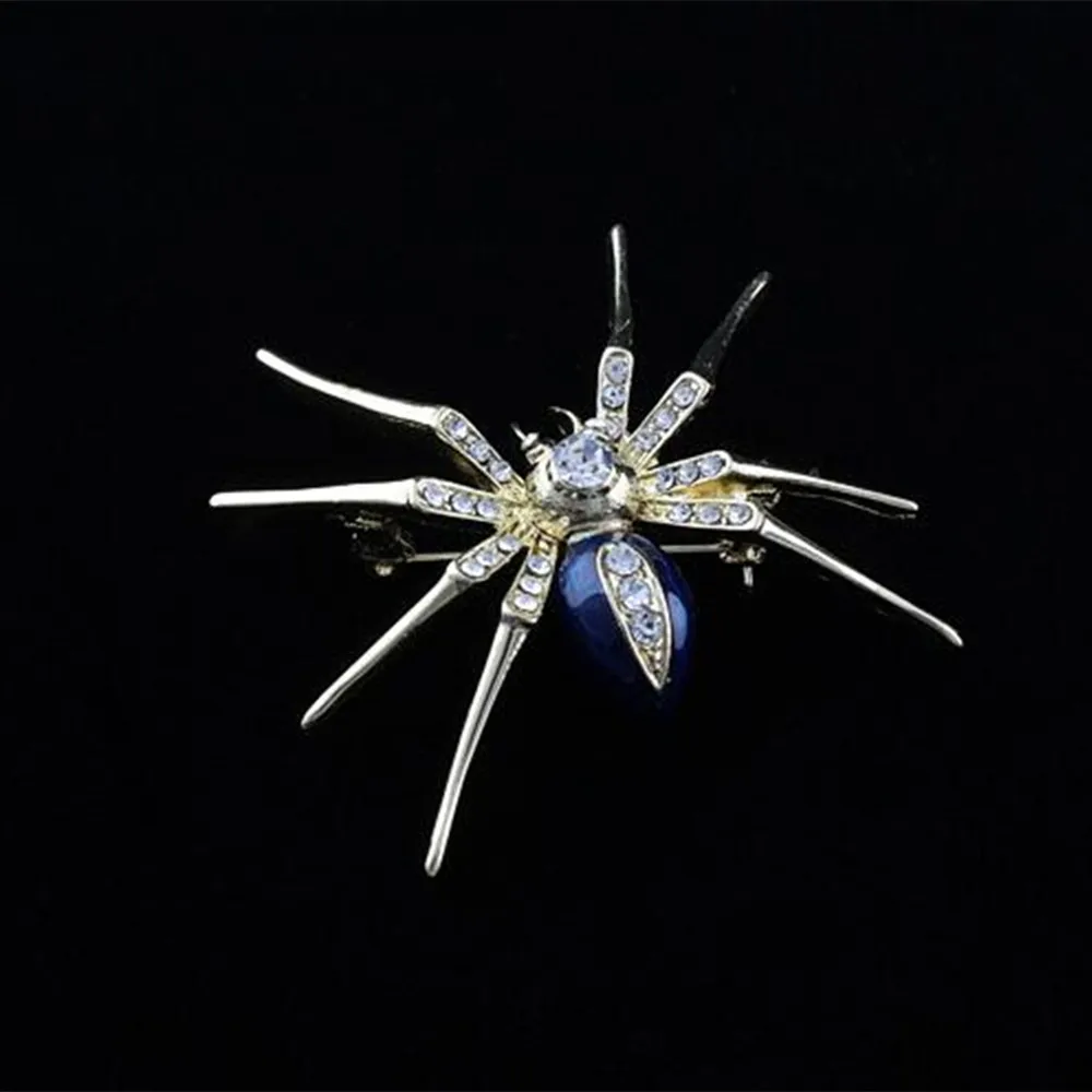 Skyrim модные золотые хрустальные броши пауки булавки для мужчин и женщин насекомое