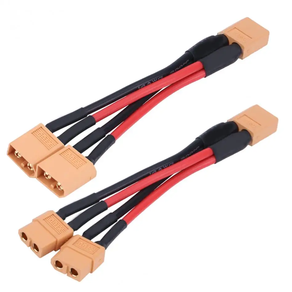 2 типа XT60 параллельный батарейный блок соединитель Адаптер 14AWG кабель для RC Lipo