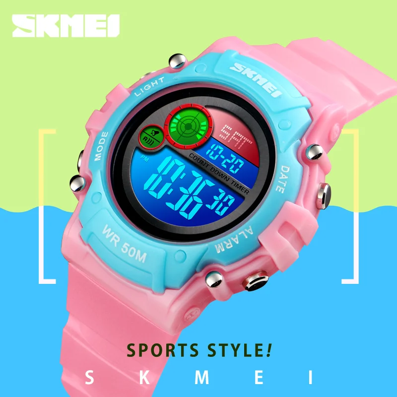 SKMEI 1477 новые детские часы модные водостойкие пластиковый корпус наручные с