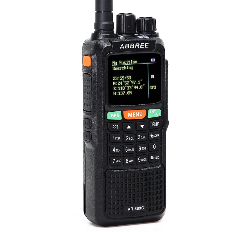 ABBREE AR-889G gps SOS Walkie Talkie 10 Вт 999CH Ночная подсветка дуплексный ретранслятор двухдиапазонный двойной прием охотничья ветчина CB радио