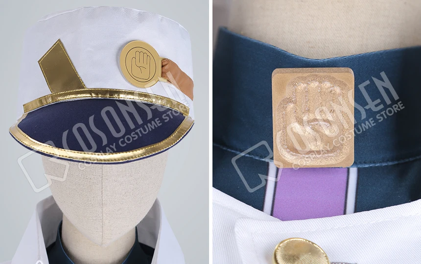 Необычные приключения Джоджо Золотой ветер Kujo Jotaro косплей костюм все размеры Косплей ONSEN