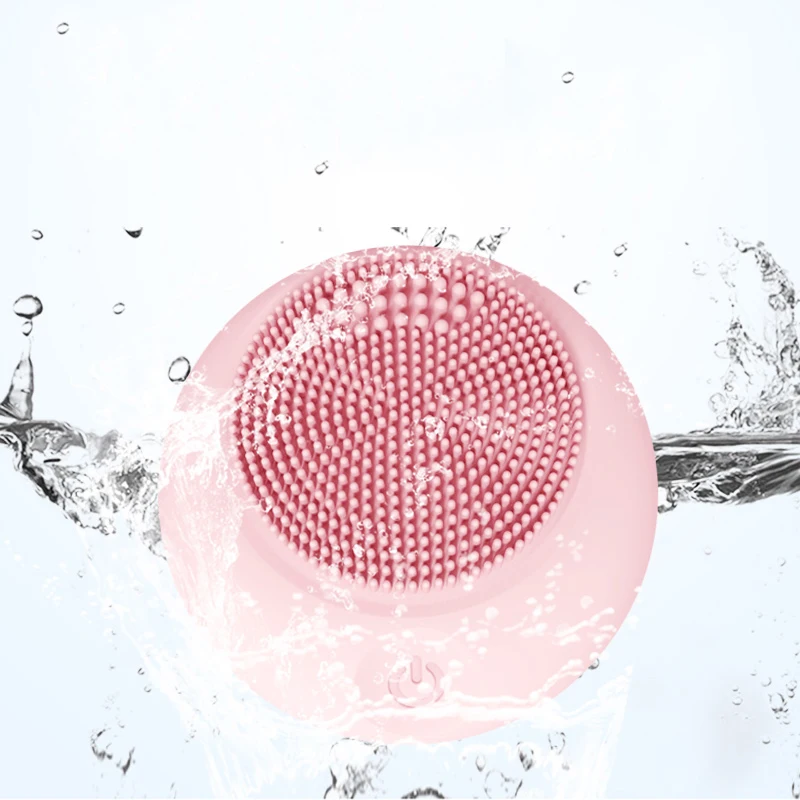 

Portable Sonic Electric Silicone Facial Cleansing Devices Waterproof Oil Control for Pimple Skin Remove Pore Dirt & Black Heads