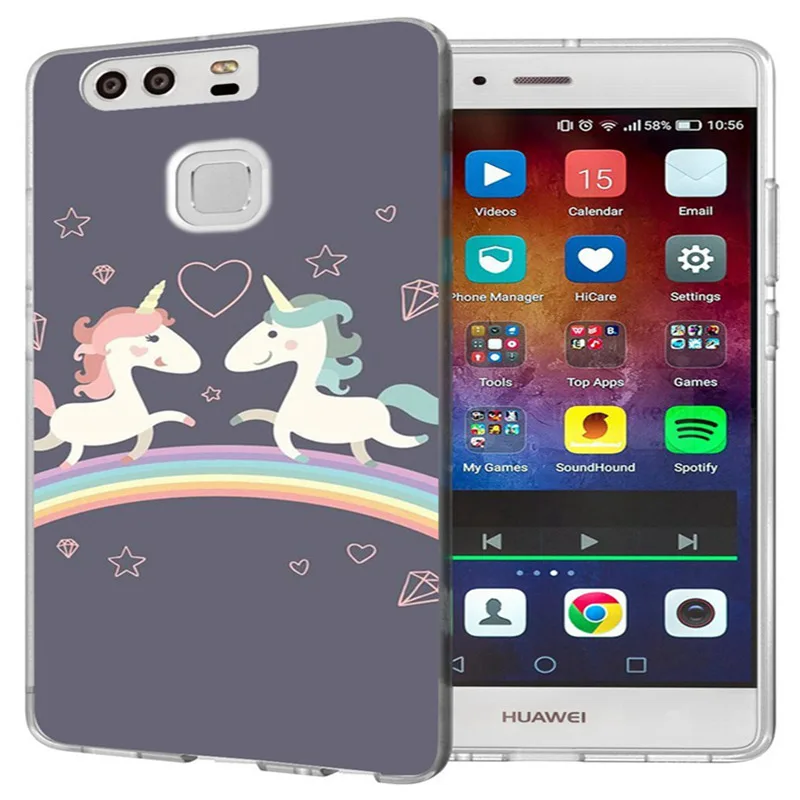 ТПУ роскошь для huawei P9 Lite/P8 Lite/P10Lite Y5 II 2 Y5ii Мягкая обложка дизайн любителей лошадей