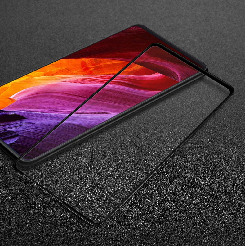 Черный Mi x3 glass mi x3 закаленное стекло полная защита IMAK протектор экрана для Xiaomi mi x 3 screen Pro+ mi x3 стеклянная пленка - Цвет: Черный