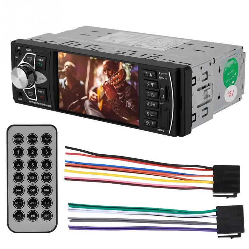 Автомагнитолы 1 Din 4022D FM радио авто, аудио стерео автомобильный радиоприемник с Bluetooth Поддержка заднего вида Камера рулевого колеса Управление радио