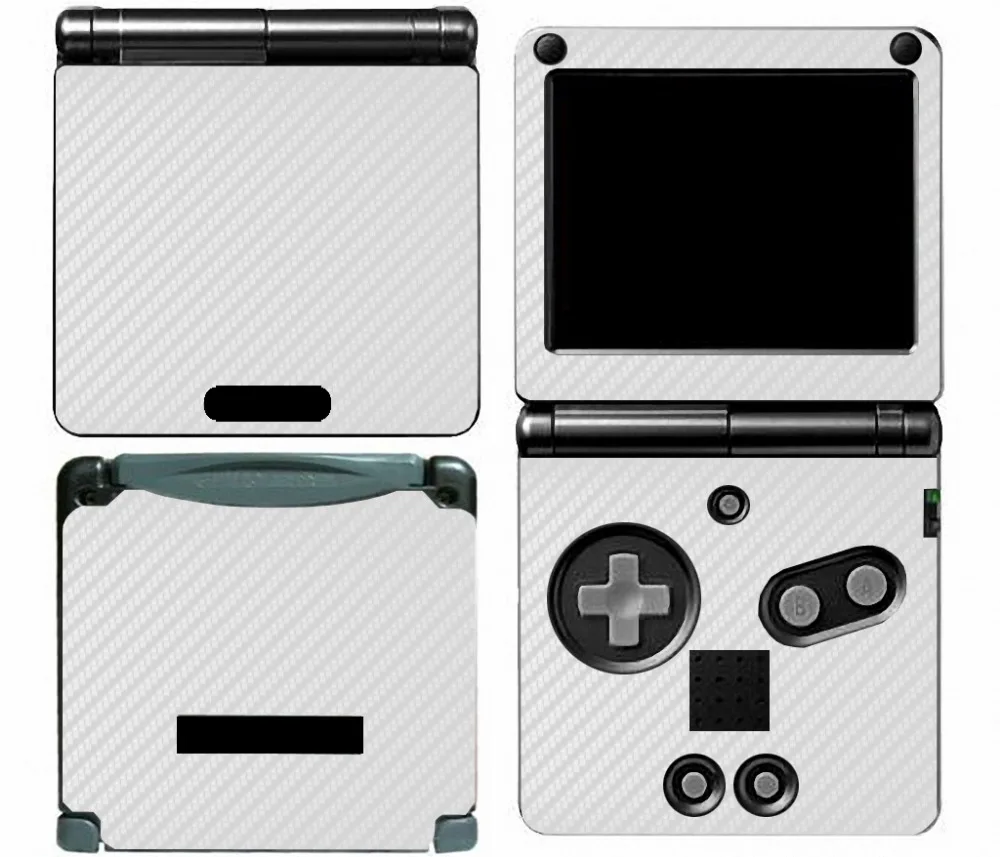 Белая углеродная волоконная Виниловая наклейка для Nintendo GameBoy Advance GBA SP скины