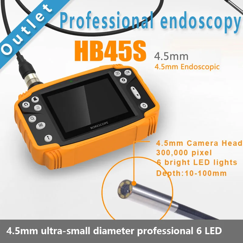 Эндоскоп SmartFly HB45S с ЖК дисплеем 4 5 дюйма 3 мм|pipeline| |