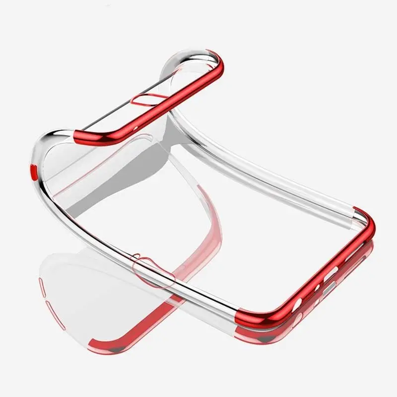 Гальванизированный прозрачный чехол из ТПУ для oneplus 7T 6T 5 T силиконовая мягкая