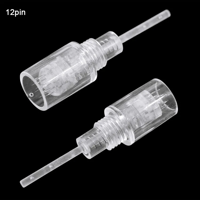 Микро иглы 12Pin 10 шт. винтовые картриджи для дермы ручка МТС Перманентный макияж