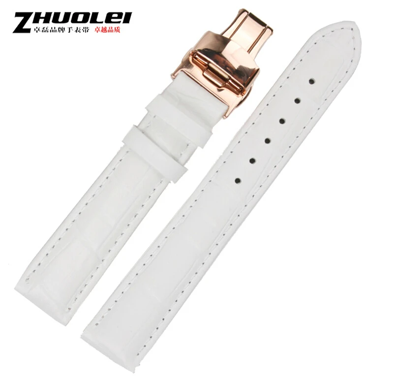 16 мм 18 20 новые высококачественные Ремешки для наручных часов белый ремешок из