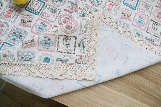 Литературная льняная скатерть корейский стиль прямоугольный чайник принт