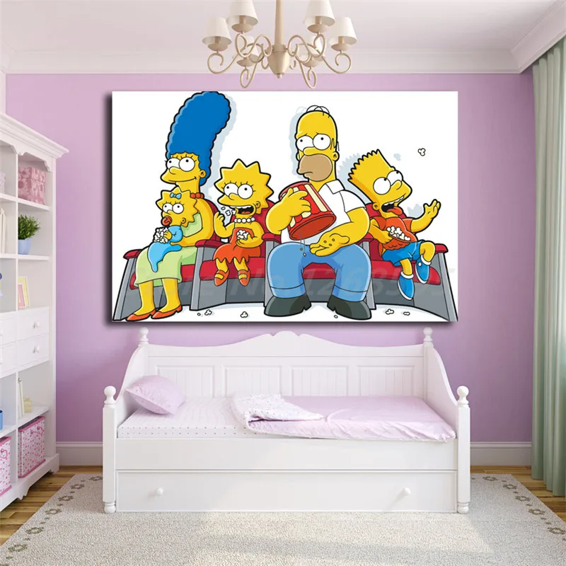 Simpsoning просмотр фильма HD настенные художественные плакаты на холсте принты картины настенные картины Современные для офиса гостиной домашний декор