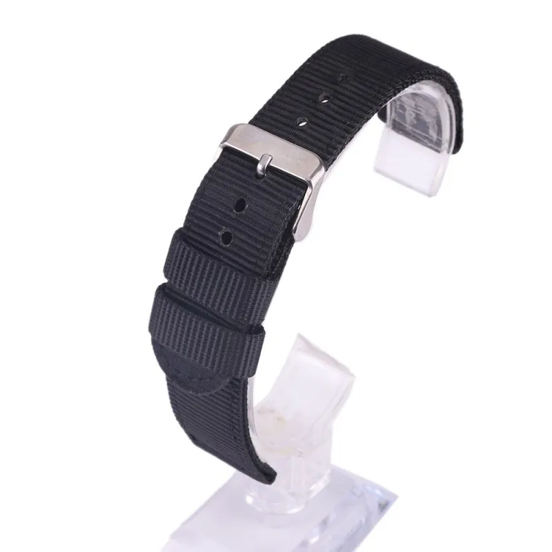 

18/20/22/24mm Watch Band Strap Women Men Solid Color Nylon Washable Waterproof Wristband
