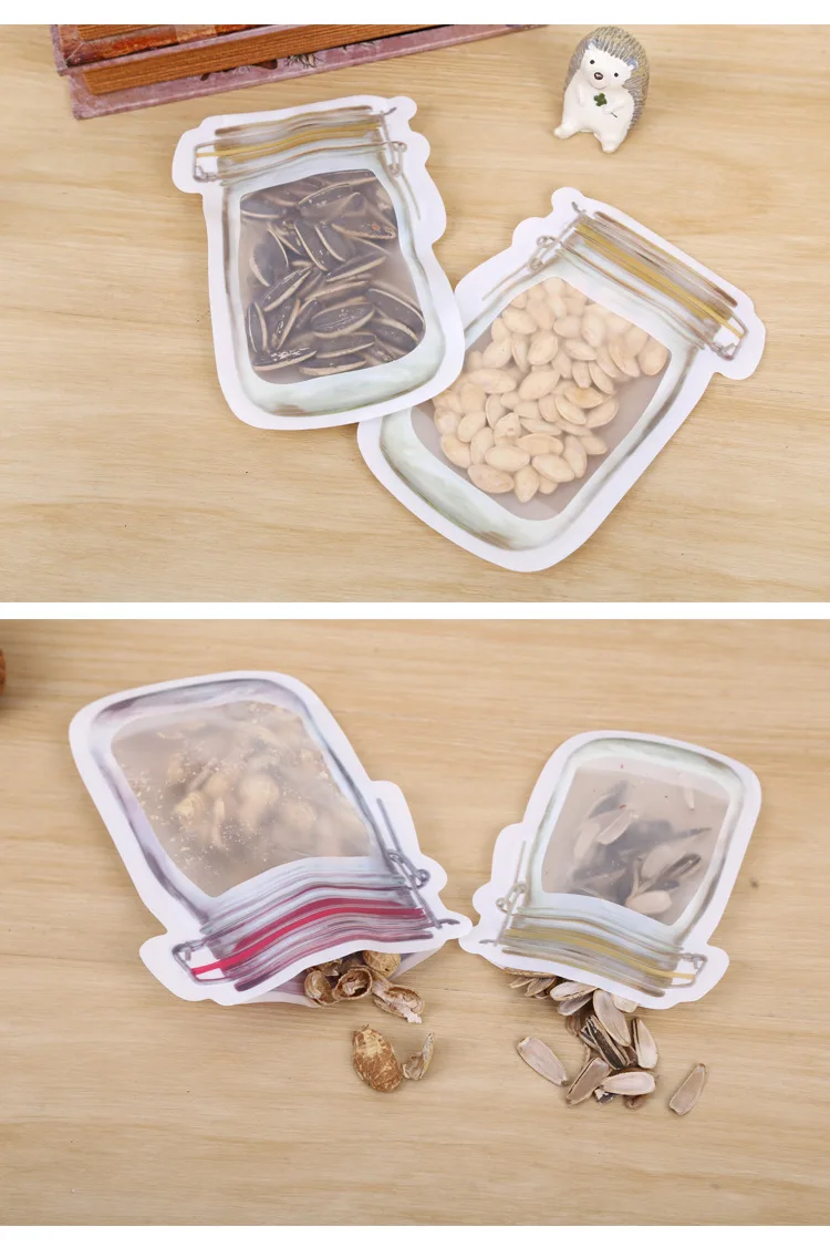 Новые модные креативные дорожные сумки для еды Ziplock, сумки для печенья, закусок, хранения детских закусок