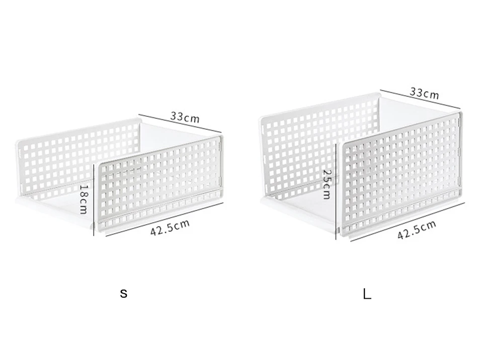 Drawer type clothes Folder Layered Separator Wardrobe storage rack Sundries Shelf Holder Space saver Kitchen Bedroom Organizer