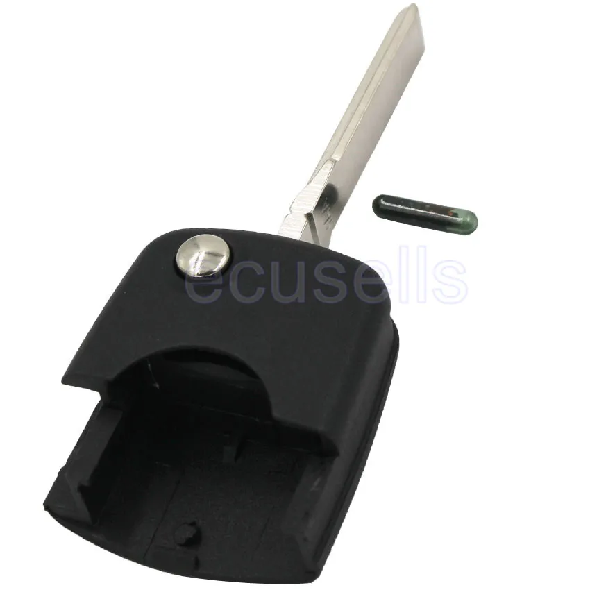 3 PCS/LOT FOR Audi uncut blade Flip key head blank case remote with transponder chip | Автомобили и мотоциклы