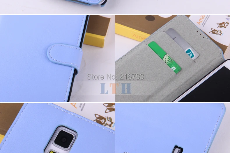 50 шт. 8 Цветов Горячий Продавать ИСКУССТВЕННАЯ Кожа Стенд чехол для Samsung Galaxy Note 4 с