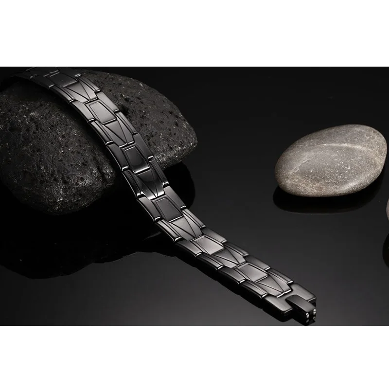 Vnox Нержавеющая сталь Для мужчин ювелирные изделия черный Цвет браслет панк