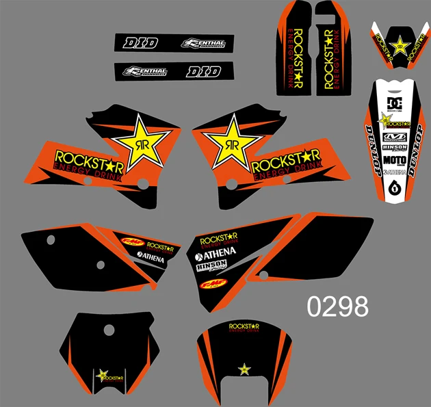 0298 6 видов стилей командная графика фоны наклейки для KTM SX серии 2005 2006 - Цвет: 0298