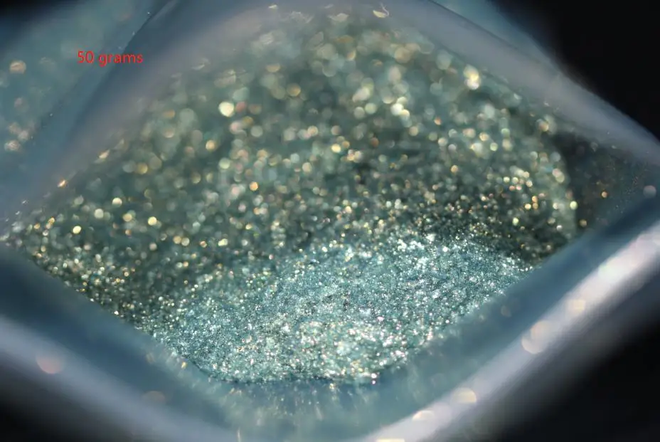 50 grams Блестящий шалфей, Зеленый Бриллиант, сыпучий хайлайтер, Пыль для косметики, нейл-арта, смолы, мыла, свечи, сделай сам, очень красивый 066 - Цвет: 50 grams