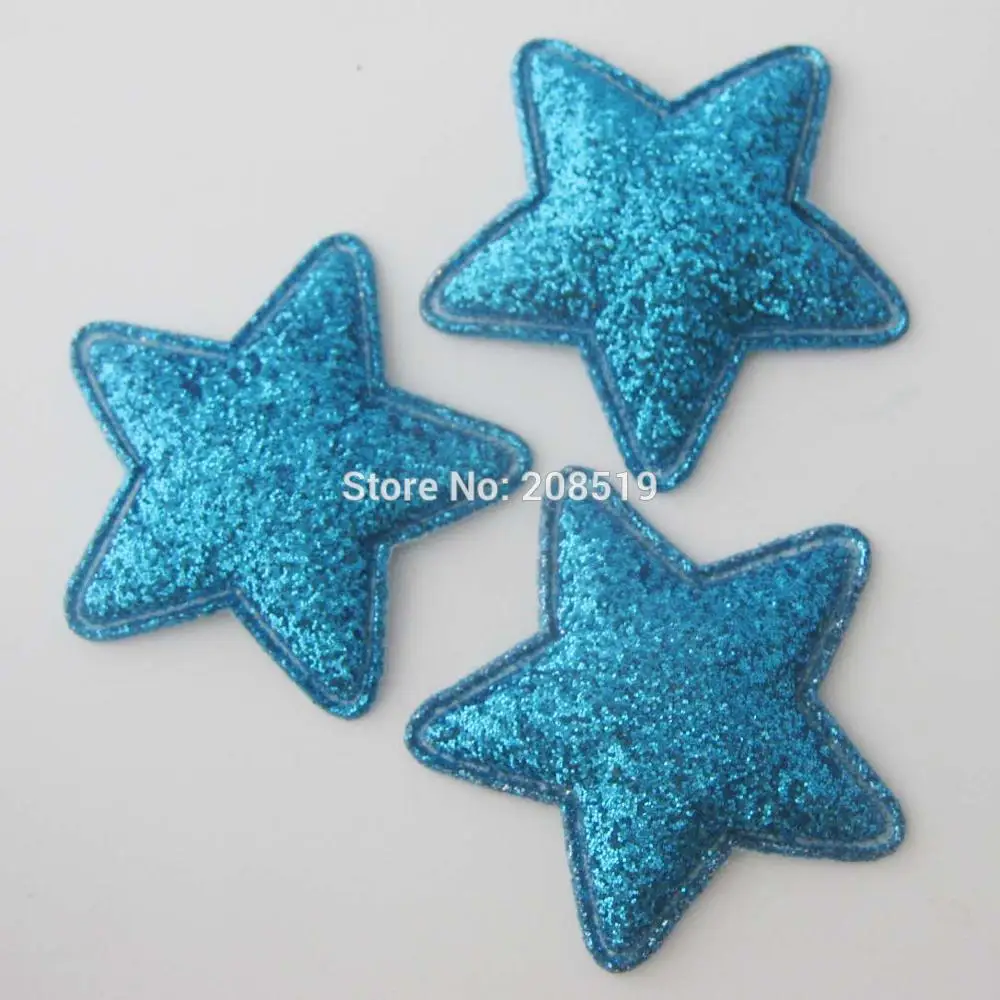 only Blue S Pannga около 35 мм мягкий Блестящий фетр Star 100 шт. Швейные Аппликации для судов основы для заколок для волос аксессуары - Цвет: only Blue S