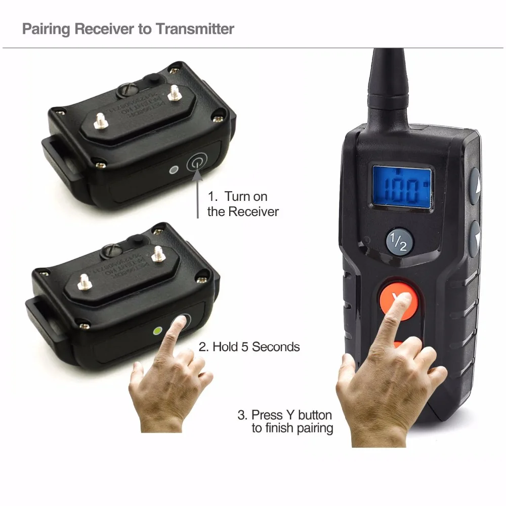 Электрический ошейник для собак водонепроницаемый дрессировки с удаленным