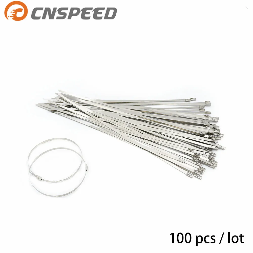 CNSPEED 100 шт 4 6 мм x 300 стяжки из нержавеющей стали застежка молния стяжка замок