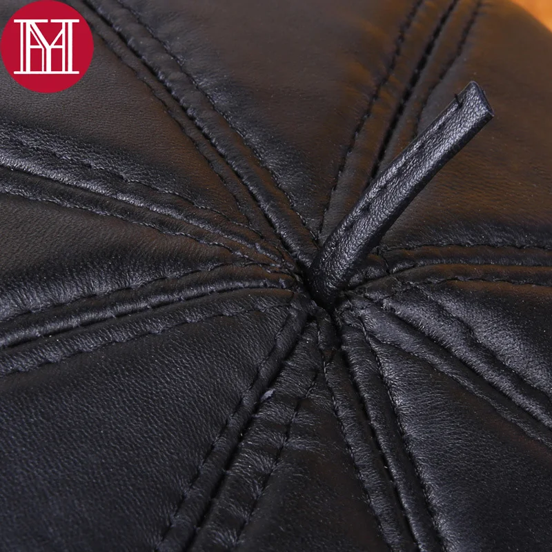 2021 женские шапки из натуральной овечьей кожи модные повседневные Восьмиугольные