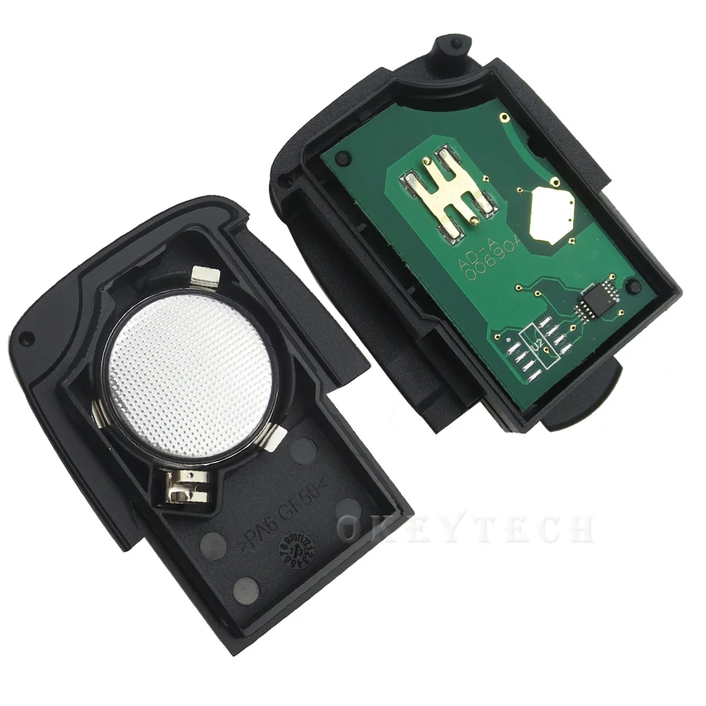 OkeyTech для Audi A2 A3 A4 A6 A8 TT 2002-2004 ключ дистанционного управления 3 кнопки 433 МГц 4D0837231N ID48 чип Флип складной автомобильный брелок