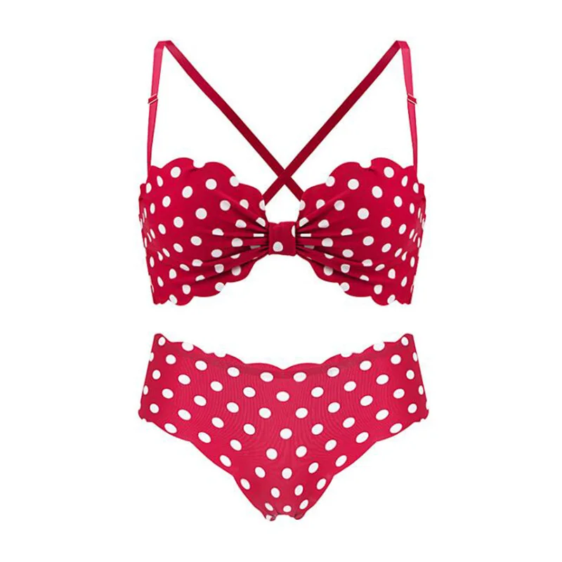 Комплект нижнего белья для женщин бесшовный бюстгальтер с эффектом пуш-ап 2