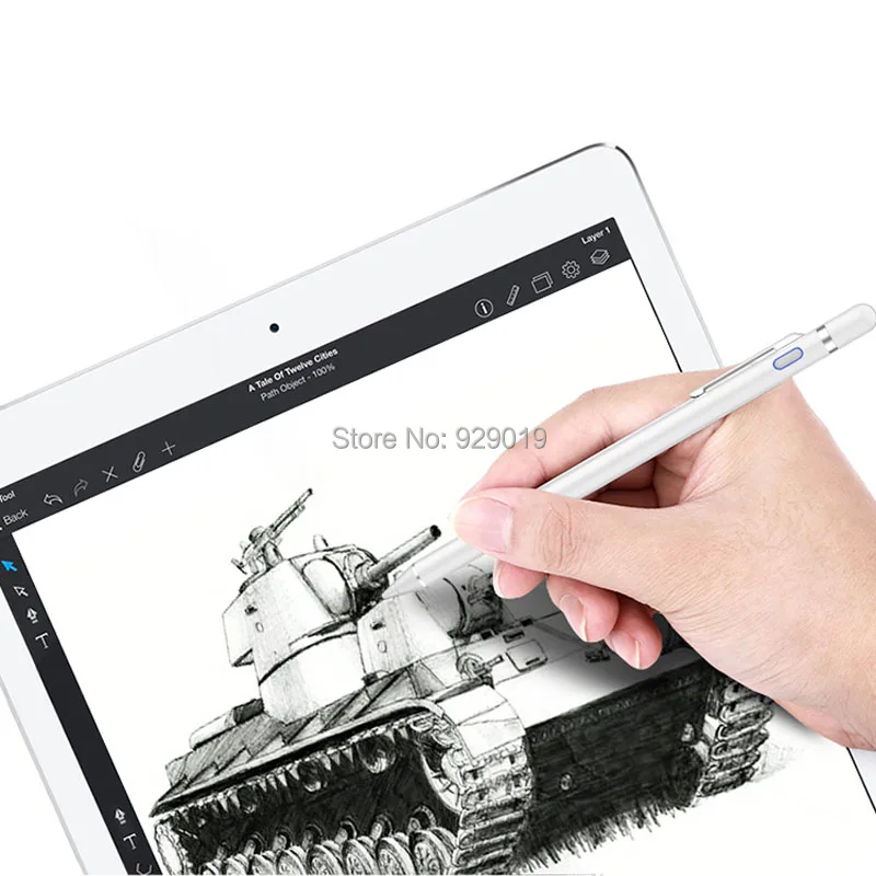 Высокоточный перо 1 45 мм активная Ручка емкостный сенсорный экран ручка для iPad pro