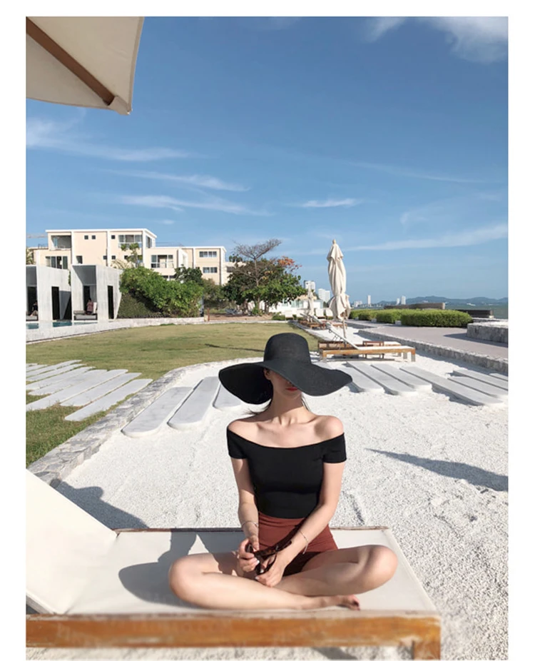 Newest One Piece Women Swimsuit Patchwork Sexy Push Up Swimwear Off Shoulder Vintage Bathing Suits Summer Ladies Bodysuits