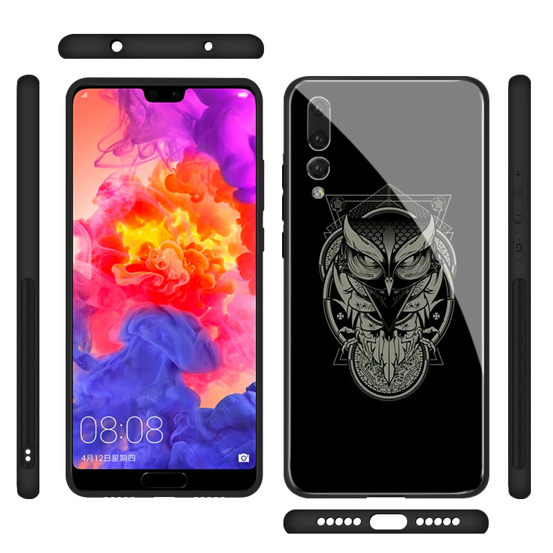 Lavaza Cute Owl Hearts Lover Christmas Tempered glass TPU Case for Honor 7A 8X 9 10 Lite Pro | Мобильные телефоны и