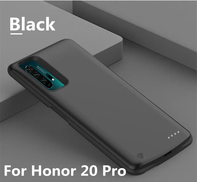 Black For 20 Pro 6500 мАч чехол для резервного зарядного устройства для huawei Honor 20 Pro, Расширенный чехол для аккумулятора для Honor 20, портативный внешний аккумулятор - Цвет: Black For 20 Pro