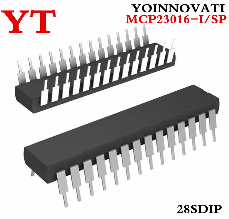 10 шт./лот MCP23016-I/SP MCP23016 23016 IC I/O расширитель I2C 16B 28SDIP лучшее качество | Электронные