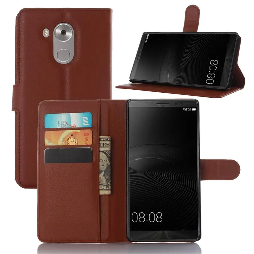 Кожаный чехол бумажник с откидной крышкой для Huawei Mate 8 Ascend Mate8 подставкой и