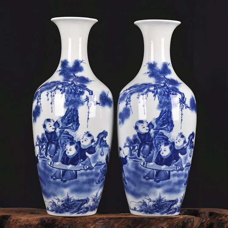 

Jingdezhen ceramics ceramic vase decoration living room TV cabinet decor decoration wedding gift ideas