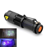 uv flashlight ultra violet light with zoom function mini uv black light pet urine stains detector scorpion use aa14500 battery