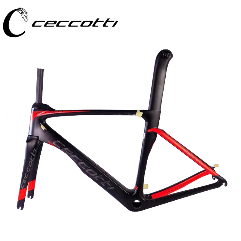 Карбоновая дорожная рама CECCOTTI брендовая велосипедная Рама + руль седло