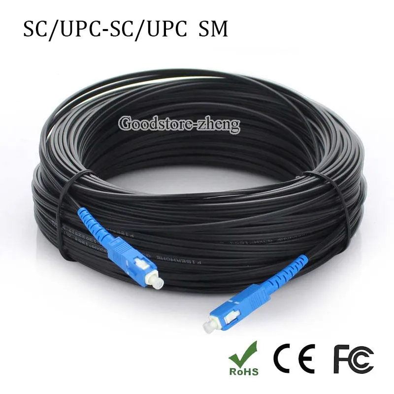 Одножильный Кабель SC к кабель SC/UPC 20/30/50/80/100/150/200/300 м FTTH волоконно оптический