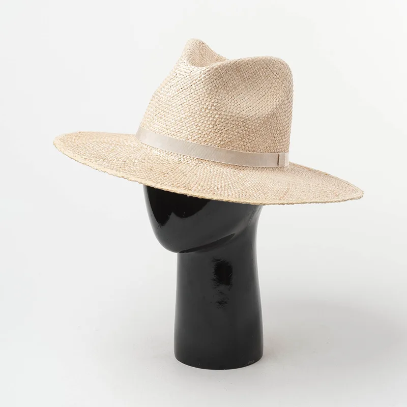4 01901-hh7252 Летняя Шляпа Fedora из натуральной травы ручной работы для мужчин и женщин для отдыха Панама шляпа - Цвет: 4