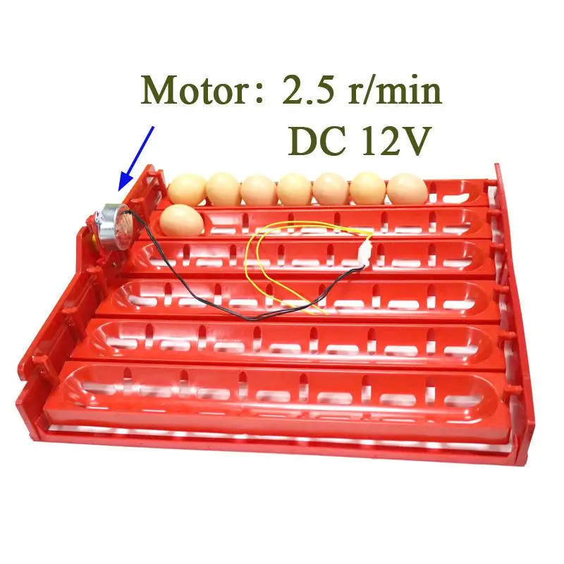 DC12V 48-60 яиц 220 В/110 В/12 в инкубатор поворот яиц лоток курица утка гусь птицы яйца автоматический лоток для инкубатора - Цвет: DC12V