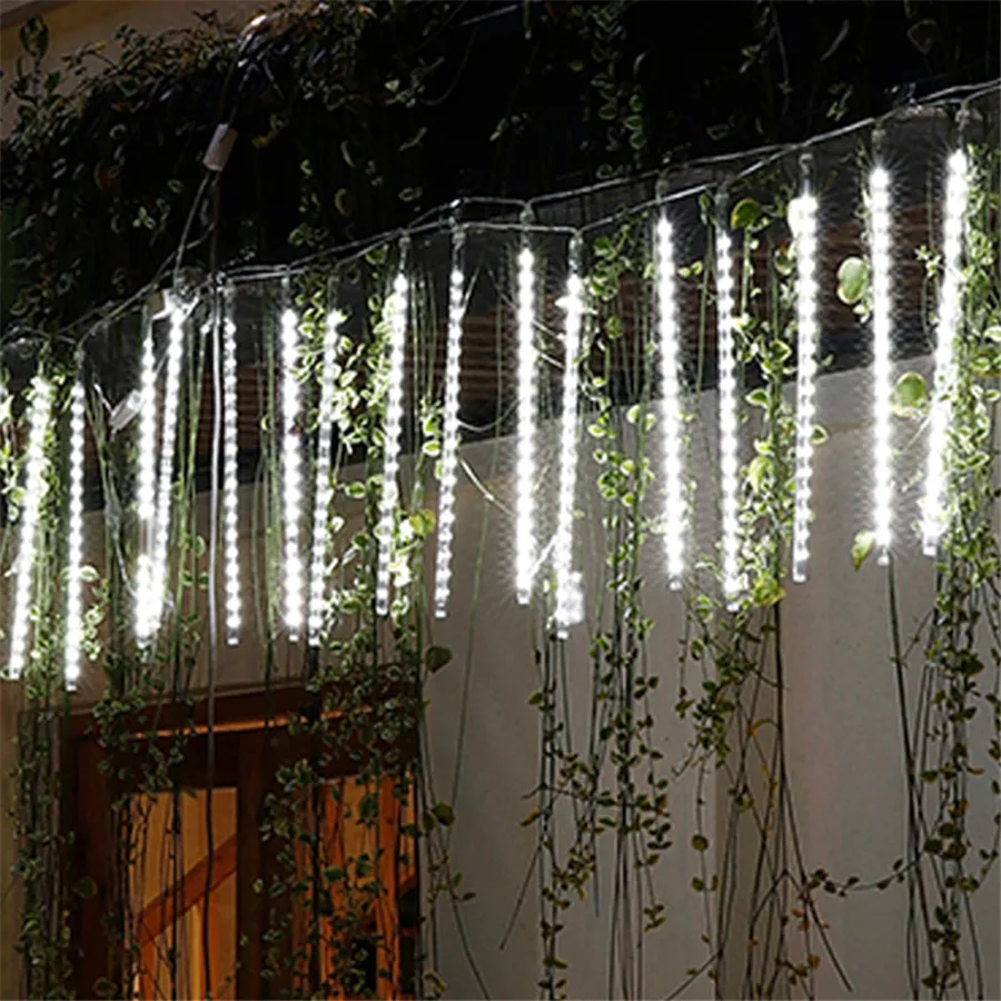 50CM 384 LED Meteor Shower Rain Light Falling Drop Icicle String for Christmas Tree Holiday Wedding Decor | Лампы и освещение
