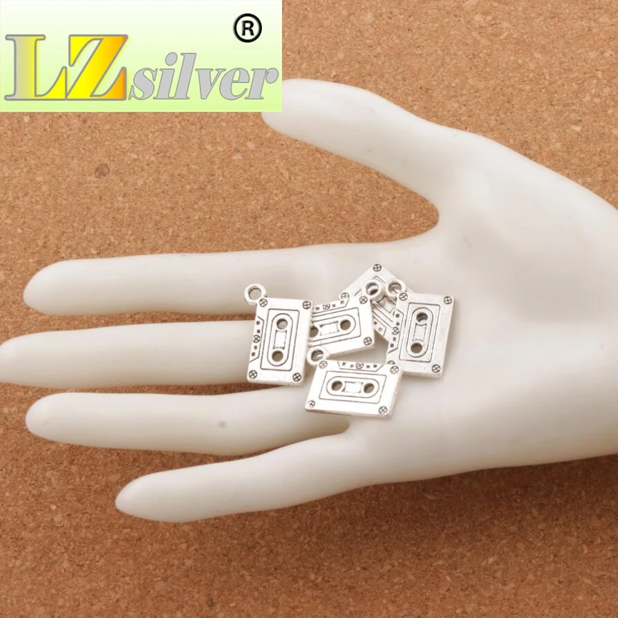

Music Cassette Tape Spacer Charm Beads 23.3x16.2mm 100pcs zinc alloy Pendants Alloy Handmade Jewelry DIY L258