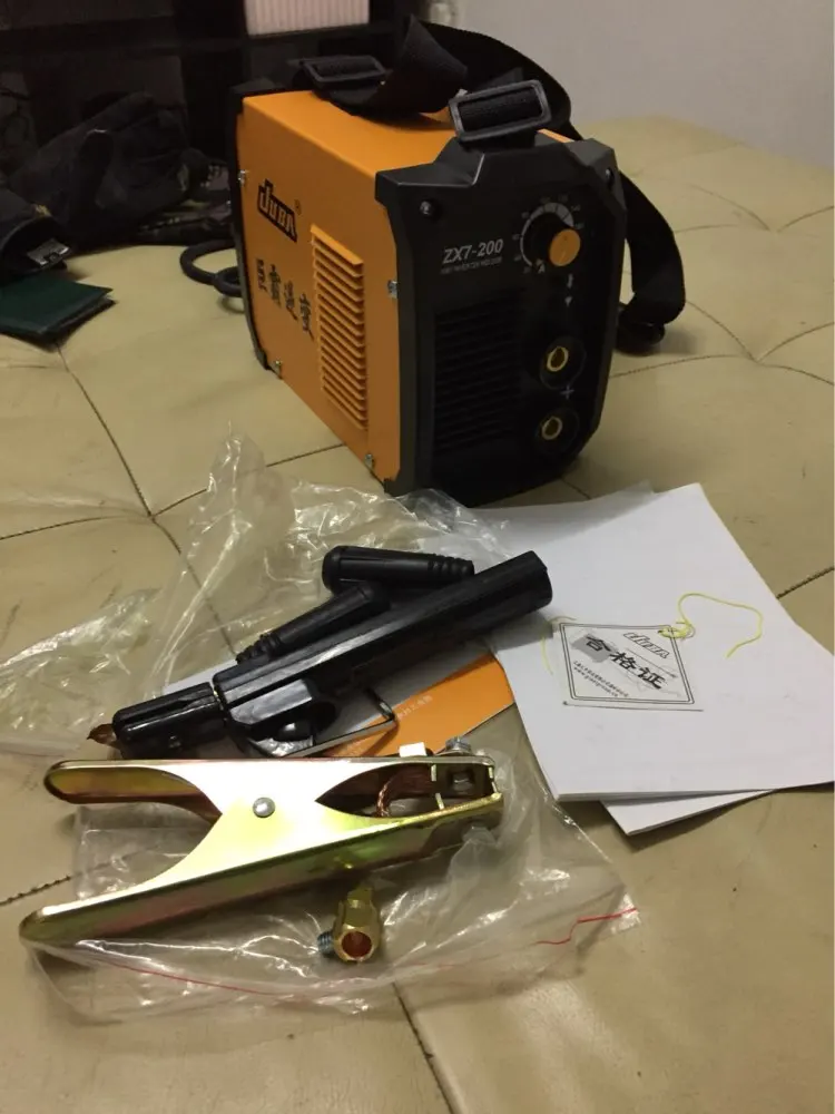 JUBA сварочный аппарат IGBT портативный сварочный инвертор mma arc ZX7-200 сварочный аппарат с держателем электрода и заземляющим зажимом