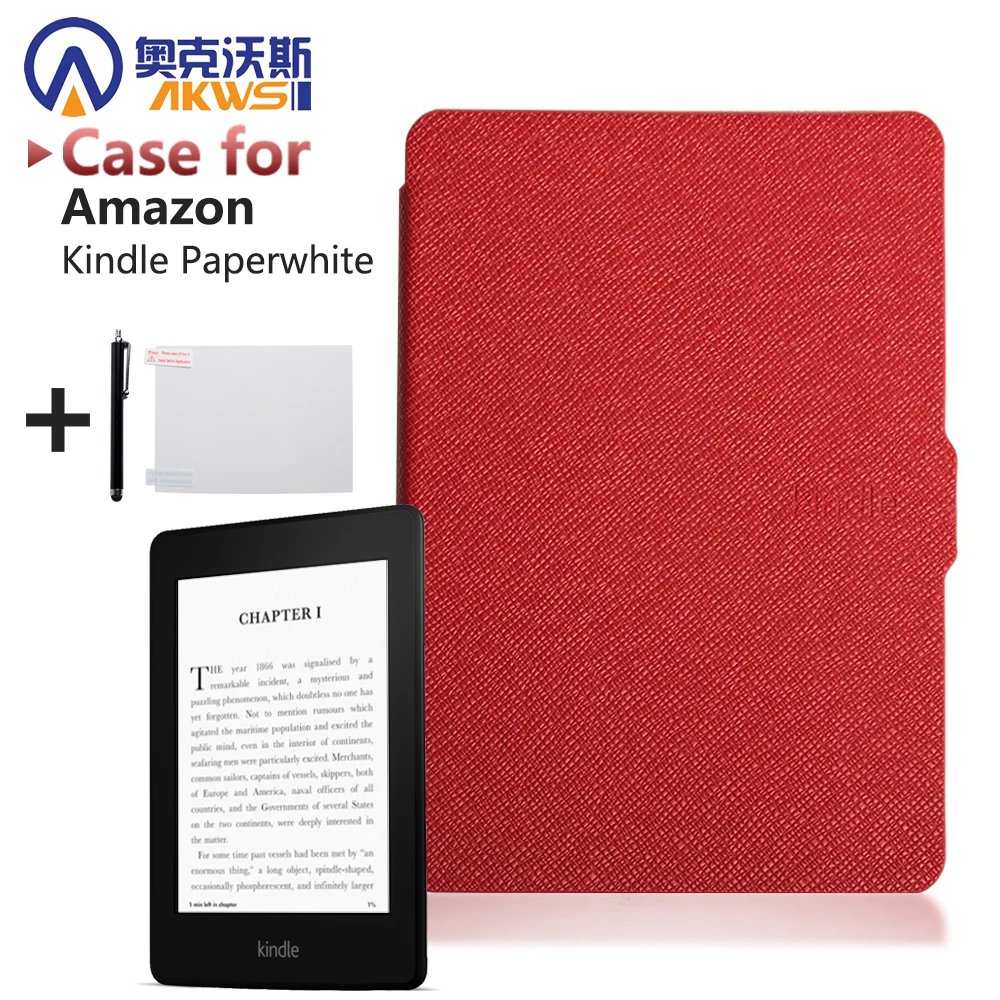 Тонкий Модный чехол для Amazon Kindle Paperwhite 1 2 3 6 ''читалка Кожаный Обложка 2015